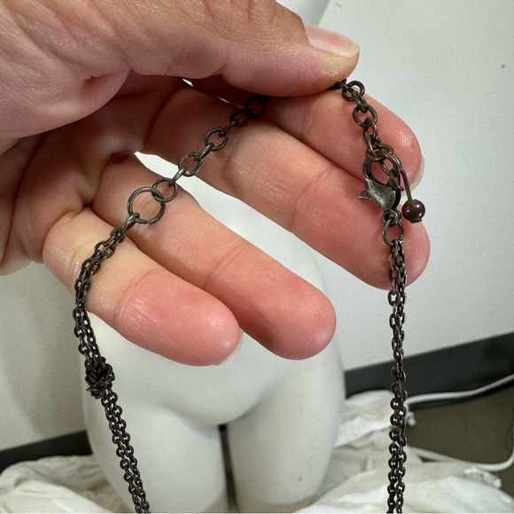 Vintage hand beaded handmade necklace tribal boho festival long red blue aztec - Picture 8 of 10